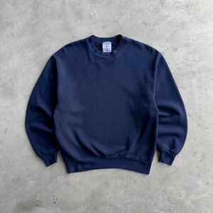 Vintage 90s Navy Blue Jerzees Blank Sweatshirt - M